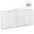 Coșuri gabion arcuite 7 buc, 400x50x180/200 cm, fier galvanizat GartenMobel Dekor