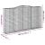 Coșuri gabion arcuite, 5 buc, 400x50x220/240cm, fier galvanizat GartenMobel Dekor