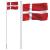 Steag Danemarca și stâlp din aluminiu, 6,23 m GartenMobel Dekor