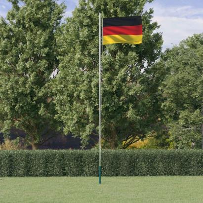 Steag Germania și stâlp din aluminiu, 6,23 m GartenMobel Dekor
