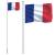 Steag Franța și stâlp din aluminiu, 6,23 m GartenMobel Dekor