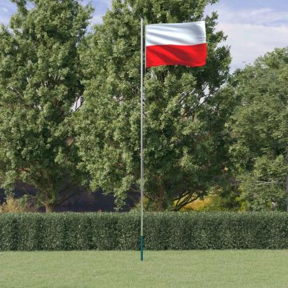 Steag Polonia și stâlp din aluminiu, 6,23 m GartenMobel Dekor