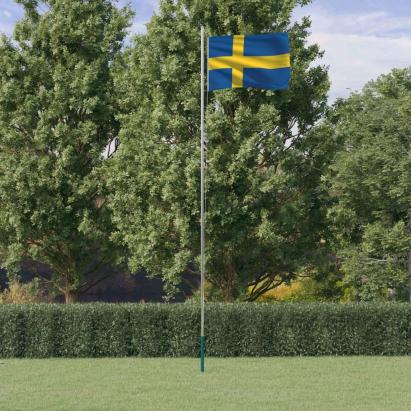 Steag Suedia și stâlp din aluminiu, 6,23 m GartenMobel Dekor