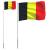 Steag Belgia și stâlp din aluminiu, 5,55 m GartenMobel Dekor