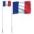 Steag Franța și stâlp din aluminiu, 5,55 m GartenMobel Dekor