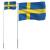Steag Suedia și stâlp din aluminiu, 5,55 m GartenMobel Dekor