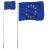Steag Europa și stâlp din aluminiu, 5,55 m GartenMobel Dekor