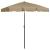 Umbrelă de plajă, gri taupe, 180x120 cm GartenMobel Dekor