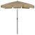 Umbrelă de plajă, gri taupe, 180x120 cm GartenMobel Dekor