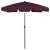 Umbrelă de plajă, roșu bordo, 180x120 cm GartenMobel Dekor
