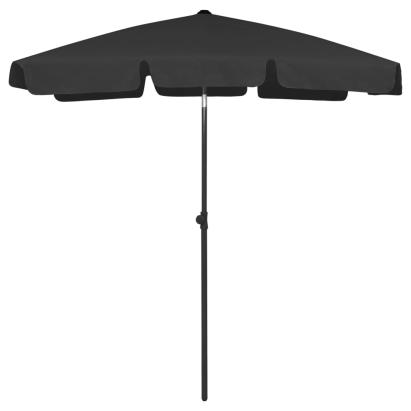 Umbrelă de plajă, negru, 180x120 cm GartenMobel Dekor
