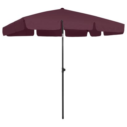 Umbrelă de plajă, roșu bordo, 200x125 cm GartenMobel Dekor