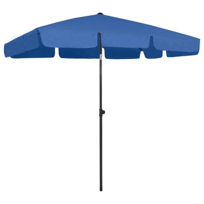 Umbrelă de plajă, albastru azuriu, 200x125 cm GartenMobel Dekor
