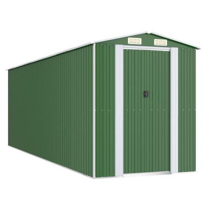 Șopron de grădină, verde, 192x606x223 cm, oțel zincat GartenMobel Dekor