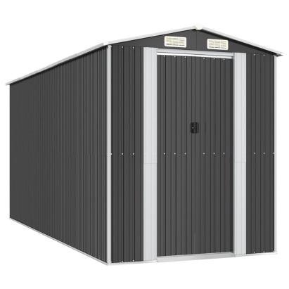Șopron de grădină, antracit, 192x440x223 cm, oțel galvanizat GartenMobel Dekor