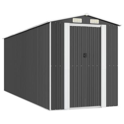 Șopron de grădină, antracit, 192x523x223 cm, oțel galvanizat GartenMobel Dekor