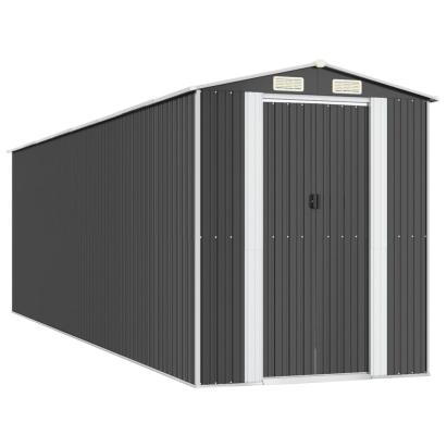 Șopron de grădină, antracit, 192x689x223 cm, oțel galvanizat GartenMobel Dekor