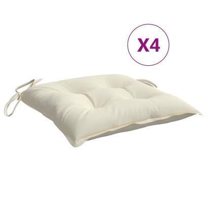 Perne de scaun, 4 buc., alb crem, 40x40x7 cm, textil oxford GartenMobel Dekor