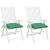 Perne de scaun, 2 buc., verde, 40x40x7 cm, textil oxford GartenMobel Dekor