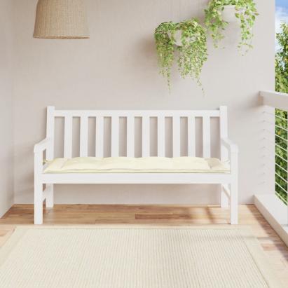 Pernă bancă de grădină, alb crem, 150x50x7 cm, textil oxford GartenMobel Dekor