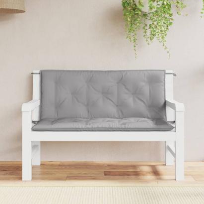 Perne bancă de grădină 2 buc., gri, 120x50x7cm, țesătură oxford GartenMobel Dekor