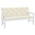 Perne bancă de grădină 2 buc., alb crem, țesătură oxford GartenMobel Dekor