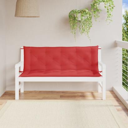 Perne bancă de grădină 2buc., roșu, 150x50x7cm, țesătură oxford GartenMobel Dekor