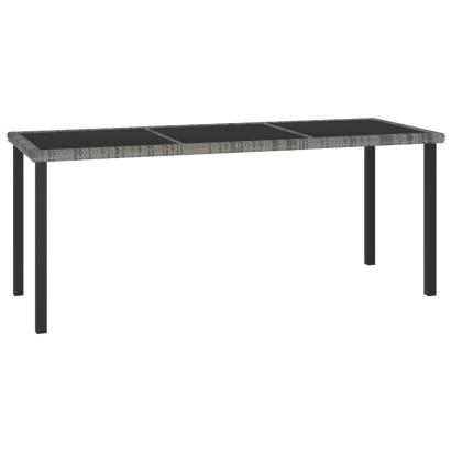 Masă de grădină, gri, 180 x 70 x 73 cm, poliratan GartenMobel Dekor
