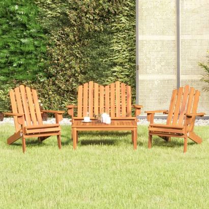 Set mobilier de grădină Adirondack, 4 piese, lemn masiv acacia GartenMobel Dekor