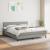 Pat continental cu saltea, gri deschis, 160x200 cm, textil GartenMobel Dekor