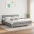 Pat continental cu saltea, gri deschis, 160x200 cm, textil GartenMobel Dekor