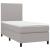 Pat box spring cu saltea, gri deschis, 80x200 cm, textil GartenMobel Dekor