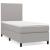 Pat box spring cu saltea, gri deschis, 80x200 cm, textil GartenMobel Dekor