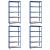 Rafturi de depozitare cu 5 niveluri, 4 buc., albastru oțel/lemn GartenMobel Dekor