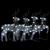 Reni de Crăciun, 4 buc., argintiu, 80 LED-uri GartenMobel Dekor