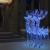 Ren de Crăciun 250 LED-uri, 3 buc., albastru, 180 cm, acril XXL GartenMobel Dekor