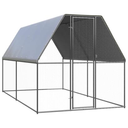 Coteț de păsări pentru exterior, 2x4x2 m, oțel galvanizat GartenMobel Dekor
