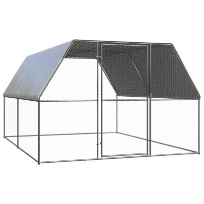 Coteț de păsări pentru exterior, 3x4x2 m, oțel zincat GartenMobel Dekor
