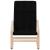 Scaun de relaxare cu taburet, negru, textil GartenMobel Dekor