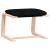 Scaun de relaxare cu taburet, negru, textil GartenMobel Dekor