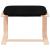 Scaun de relaxare cu taburet, negru, textil GartenMobel Dekor