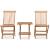 Set mobilier de exterior pliabil, 3 piese, lemn masiv tec GartenMobel Dekor