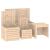 Set cutii de grădină, 4 piese, lemn masiv de pin GartenMobel Dekor
