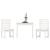 Set bistro de grădină, 3 piese, alb, lemn masiv de pin GartenMobel Dekor