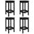 Set mobilier bar de grădină, 5 piese, negru, lemn masiv de pin GartenMobel Dekor