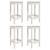 Set mobilier de bar pentru grădină, 5 piese,alb, lemn masiv pin GartenMobel Dekor