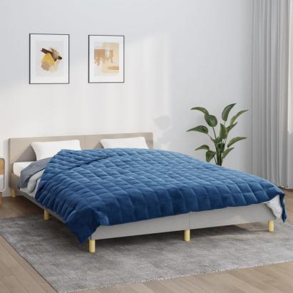Pătură grea, albastru, 200x220 cm, 9 kg, material textil GartenMobel Dekor