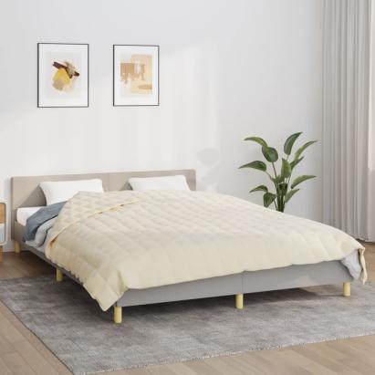 Pătură grea, crem deschis, 200x220 cm, 9 kg, material textil GartenMobel Dekor