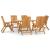 Set mobilier de grădină, 7 piese, lemn masiv de tec GartenMobel Dekor