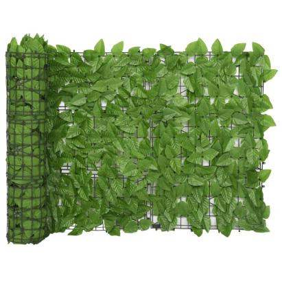 Paravan de balcon, frunze verzi, 300x75 cm GartenMobel Dekor